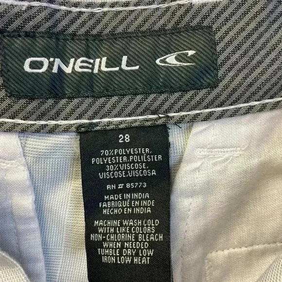 O’Neill light gray shorts size 28 casual/summer - Picture 7 of 10